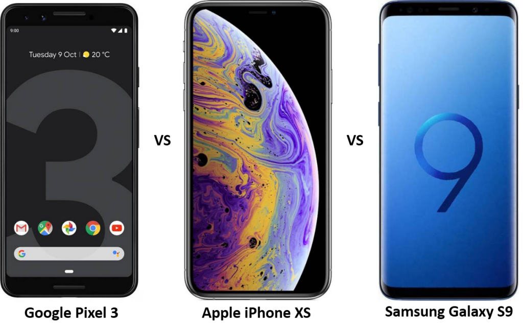 google-pixel-3-vs-iphone-xs-vs-samsung-galaxy-s9-1024x650